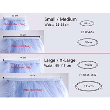 Women Wedding Detachable Train Overskirt Bridal Long Train Floor Length Tulle Skirt (Light Blue, Plus Size,US 16-24W)
