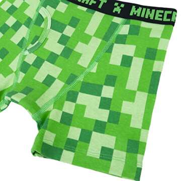 Minecraft Boys 5-Pack Boxer Briefs Comfortable & Fun