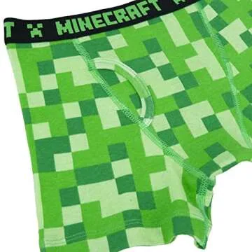 Minecraft Boys 5-Pack Boxer Briefs Comfortable & Fun