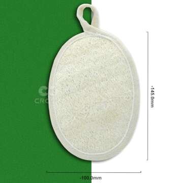 CROVIN Natural Loofah Exfoliating Body Scrubber, Made with Natural Shower Loofah Sponge for Men and ...