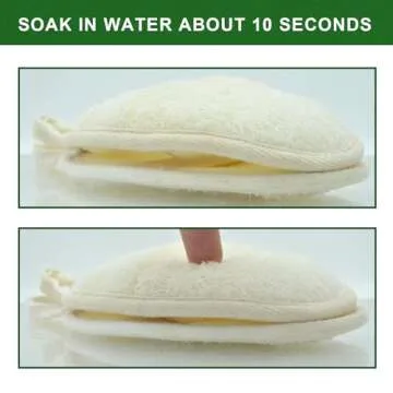 CROVIN Natural Loofah Exfoliating Body Scrubber, Made with Natural Shower Loofah Sponge for Men and Women’s SPA - Pack of 6 Exfoliating Loofah Sponge Package,Perfect for Bath Shower