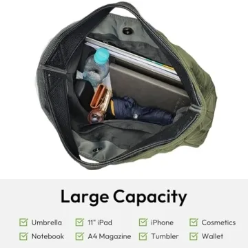 Quilted Puffer Tote Bag for Women - Large & Lightweight