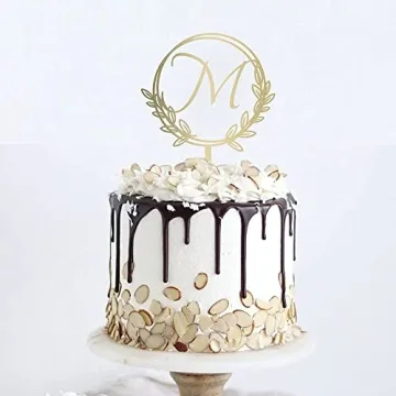 Personalized Letter M Golden Cake Topper for All Occasions
