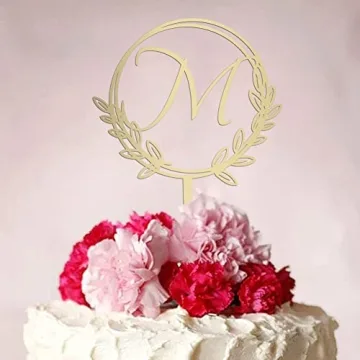 Personalized Letter M Golden Cake Topper for All Occasions