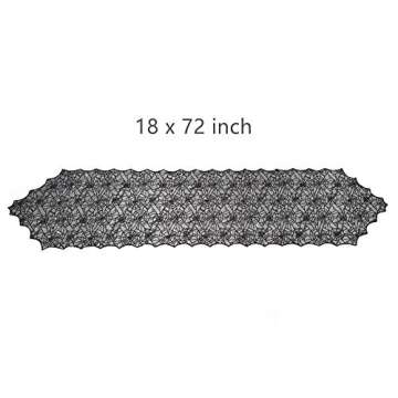 ibohr Halloween Table Runner - Stylish Spider Web Design