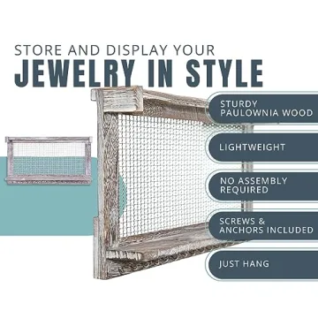 Comfify Rustic Jewelry Organizer for Stylish Storage