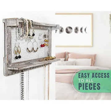Comfify Rustic Jewelry Organizer for Stylish Storage
