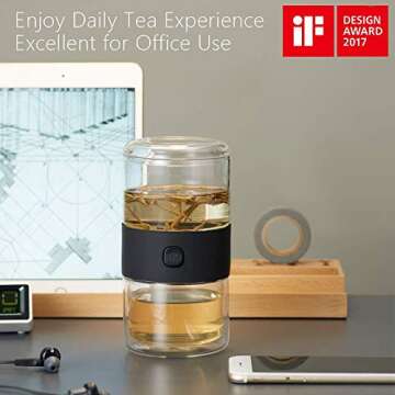 ZENS Travel Tea Set - Portable & Stylish Tea Brewer Set