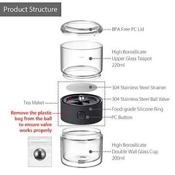 ZENS Travel Tea Set - Portable & Stylish Tea Brewer Set