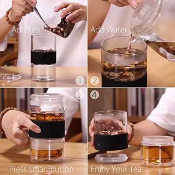 ZENS Travel Tea Set - Portable & Stylish Tea Brewer Set