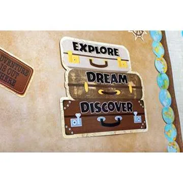 Teacher Created Resources Travel The Map Future World Changers Bulletin Board Set 14" x 19-1/2" Globe