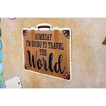 Teacher Created Resources Travel The Map Future World Changers Bulletin Board Set 14" x 19-1/2" Globe