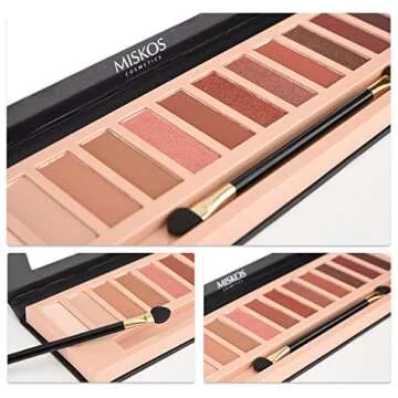 Miskos 12 Colors Nude Tude Eyeshadow Palette for Glam