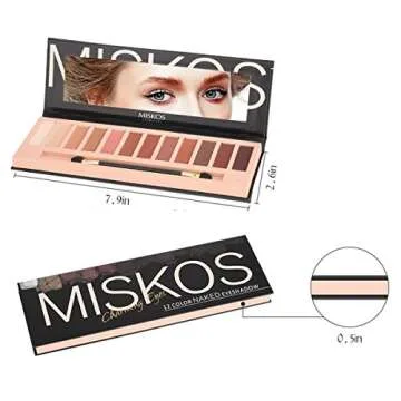 Miskos 12 Colors Nude Tude Eyeshadow Palette for Glam