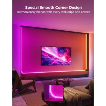 Govee Neon Rope Light for Wall Lining, LED Rope Lights Work with Matter, Google Assistant, Alexa, 16.4ft RGBIC Strip Lights with Smart App Control and Music Sync for Living Room, Bedroom, Wall Corners