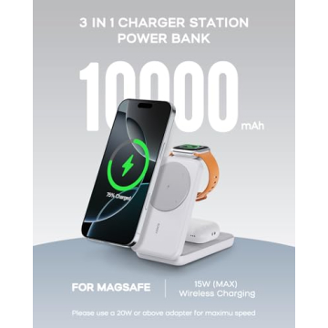 RORRY 3-in-1 10000mAh Portable Charger for iPhone & Apple Watch