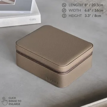 TAWBURY Luxury Leather Watch Box - 3 Watch Case