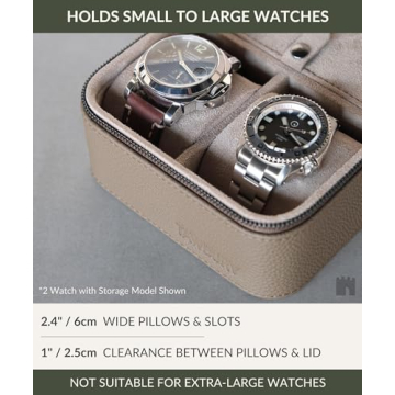 TAWBURY Luxury Leather Watch Box - 3 Watch Case