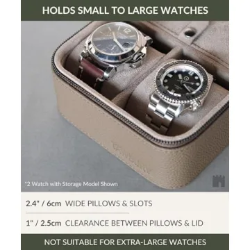 TAWBURY Luxury Leather Watch Box - 3 Watch Case