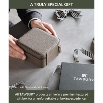 TAWBURY Luxury Leather Watch Box - 3 Watch Case