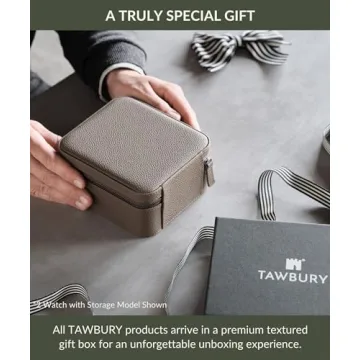 TAWBURY Luxury Leather Watch Box - 3 Watch Case