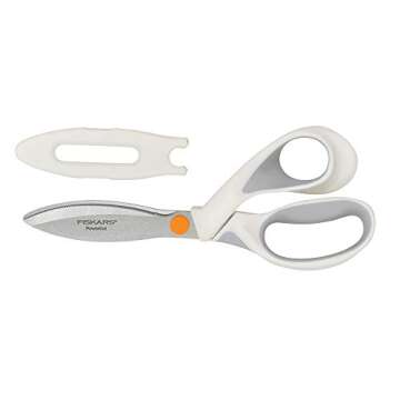 Fiskars SoftGrip PowerCut Fabric and Mixed Media Scissors - 8" Heavy Duty Scissors for Fabric, Cardb...