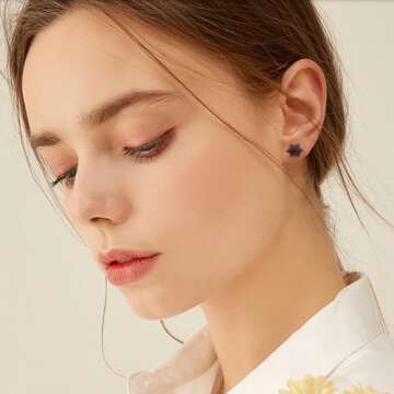 Minimalist Black Web Spider Stud Earrings for Women Men