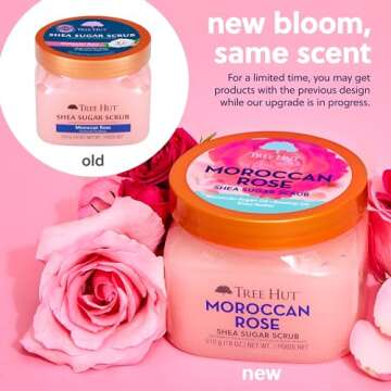 Tree Hut Moroccan Rose Shea Sugar Scrub for Deep Hydration and Exfoliation