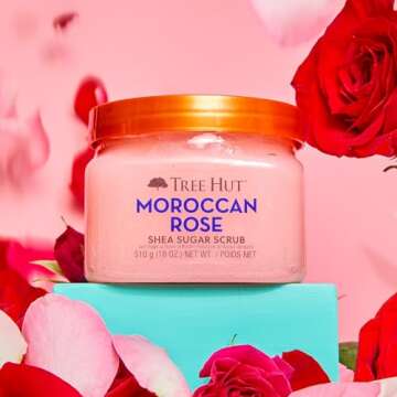 Tree Hut Moroccan Rose Shea Sugar Scrub for Deep Hydration and Exfoliation