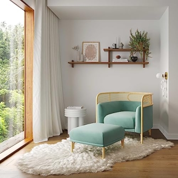 TOV Furniture Desiree Velvet Accent Chair Ocean Blue