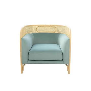 TOV Furniture Desiree Velvet Accent Chair Ocean Blue
