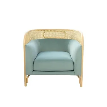 TOV Furniture Desiree Velvet Accent Chair Ocean Blue