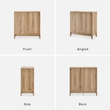 Mopio Brooklyn Storage Cabinet with Elegant Fluted Panel