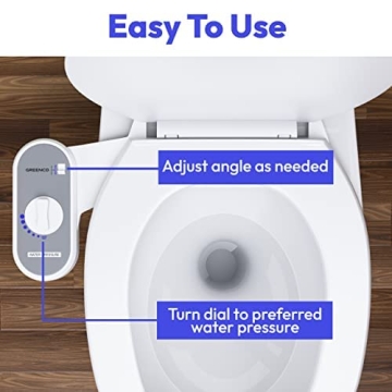 Greenco Toilet Bidet Attachment for Easy Cleaning & Care