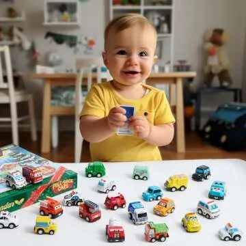 JOYIN 2024 Advent Calendar with 24 Vehicles,Advent Calendar Cars kids Toddler Boys, Xmas Gift 24 Cars with Pull Back Car Police Racing Cars