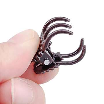 KINGLAKE 100Pcs Orchid Clips Daisy Garden Flower Plant Support Clips to Keep Plant Neat and Healthy,Coffee(95200)