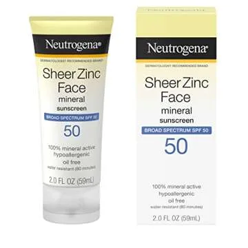 Neutrogena Sheer Zinc Sunscreen Lotion SPF 50 for Every Occasion