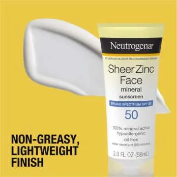 Neutrogena Sheer Zinc Sunscreen Lotion SPF 50 for Every Occasion
