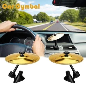 2PCS Car Cymbal Air Vent – Fun Mini Gold Crash Cymbal for Your Dashboard