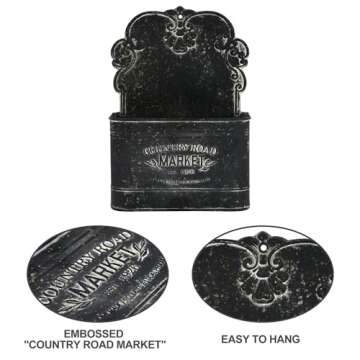 Chic Black Metal Wall Planter for Rustic Decor