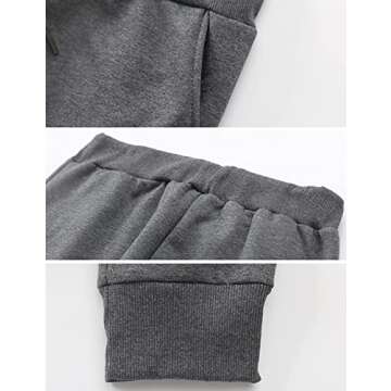 Yeokou Womens Sherpa Lined Sweatpants Winter Athletic Jogger Fleece Pants(Grey-S)