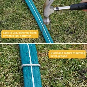 LINEX 50ft Sprinkler Soaker Hose with Stakes for Gardens