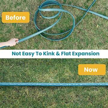 LINEX 50ft Sprinkler Soaker Hose with Stakes for Gardens