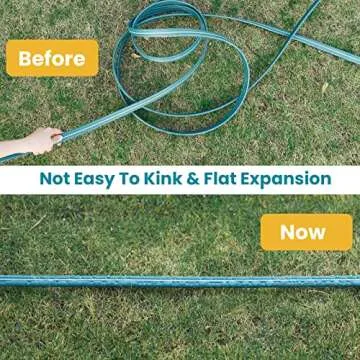 LINEX 50ft Sprinkler Soaker Hose with Stakes for Gardens