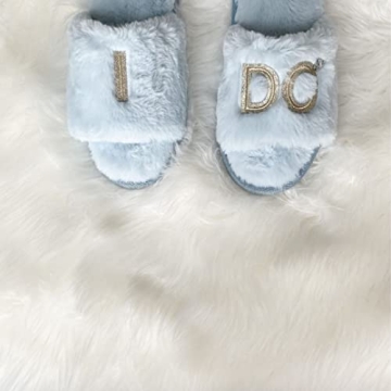 Dearfoams Women's I Do Slippers for Bridal Parties and Gifts