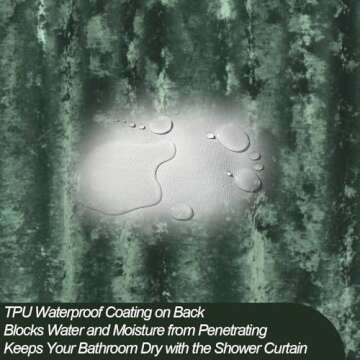 Luxurious TAMGHO Crushed Velvet Shower Curtain Set 72x72