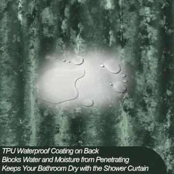 Luxurious TAMGHO Crushed Velvet Shower Curtain Set 72x72