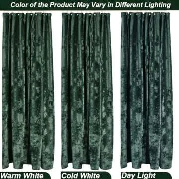 Luxurious TAMGHO Crushed Velvet Shower Curtain Set 72x72