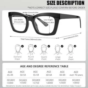 Stylish Bullabulling 3-Pack Oprah Style Reading Glasses