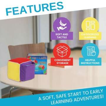 Play and Learn Cube roll Play Game for Toddlers 1st Learning Game Teaches Colors and Numbers Emotion...